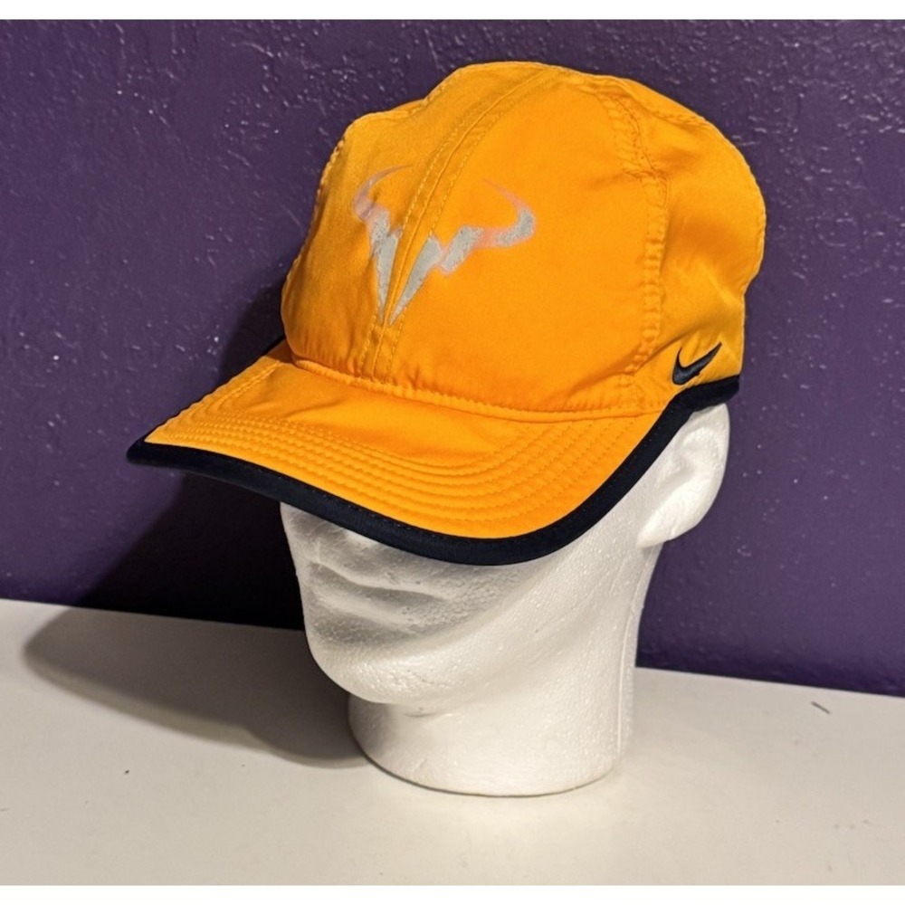 Nike Rafael Nadal Bull Tennis Hat Tailwind Orange Navy Rafa Distressed Logo
